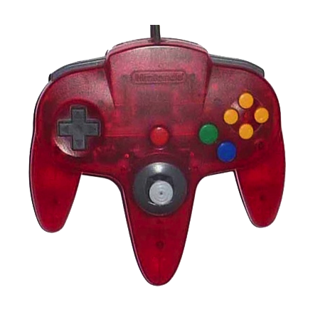 Nintendo 64 Handkontroll Röd/Watermelon Red Transparent beg